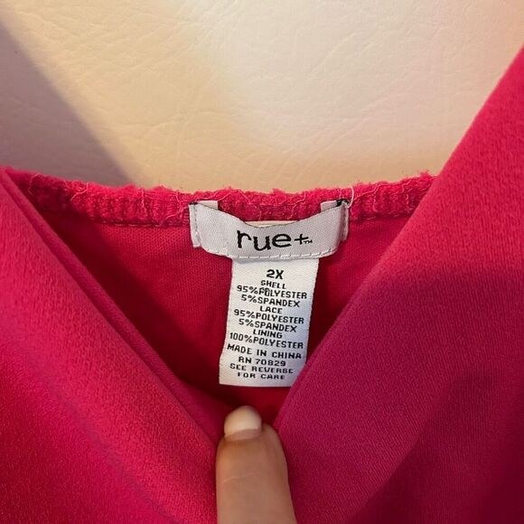 Rue 21 Womens 2X babydoll Camisole Top Lace Panel Layered V Neck Pink ruffle Y2K - Picture 7 of 13